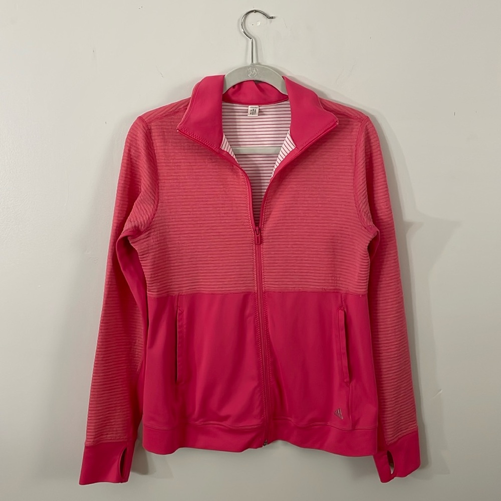 Adidas Pink Zip Up Jacket - SEE MEASUREMENTS